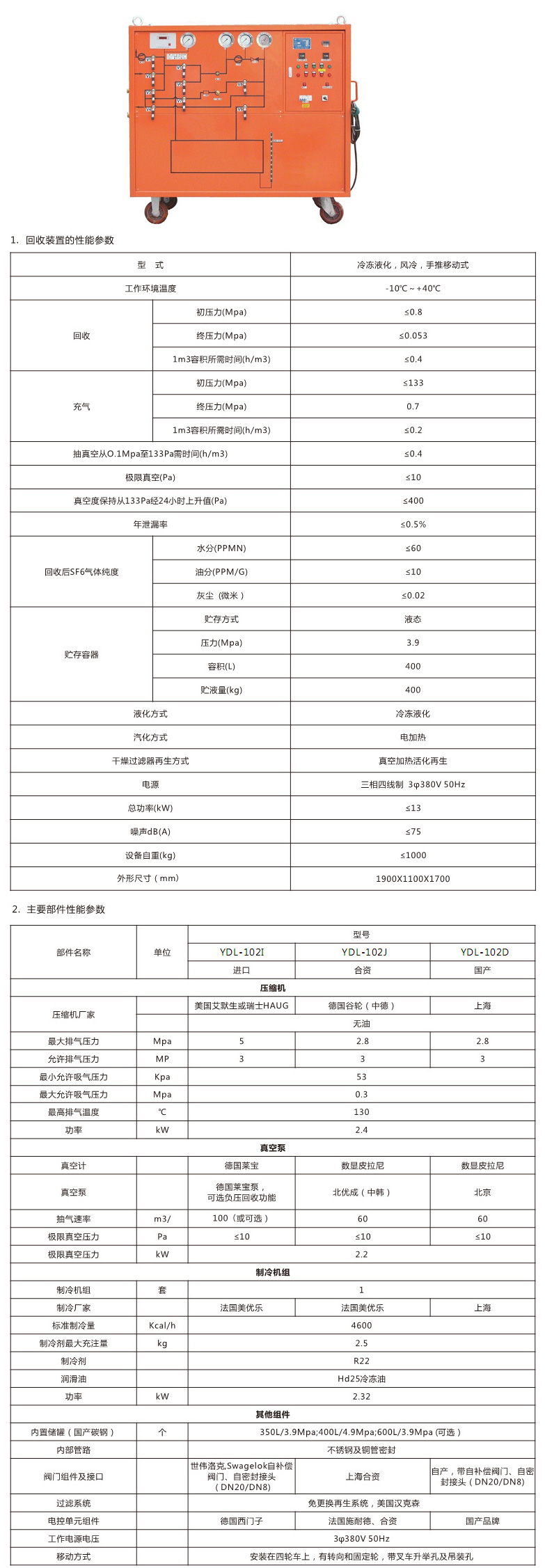 全自动型SF6气体回收装置YGH-102系列